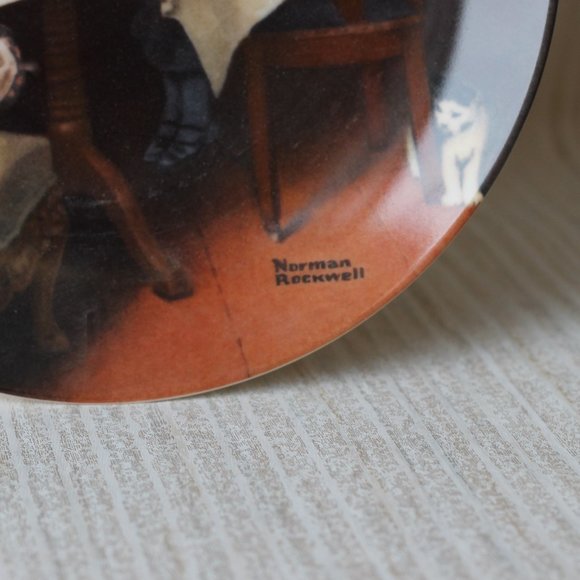 ✨Vintage✨ Norman Rockwell Collector Plate, The Gourmet - Picture 3 of 5